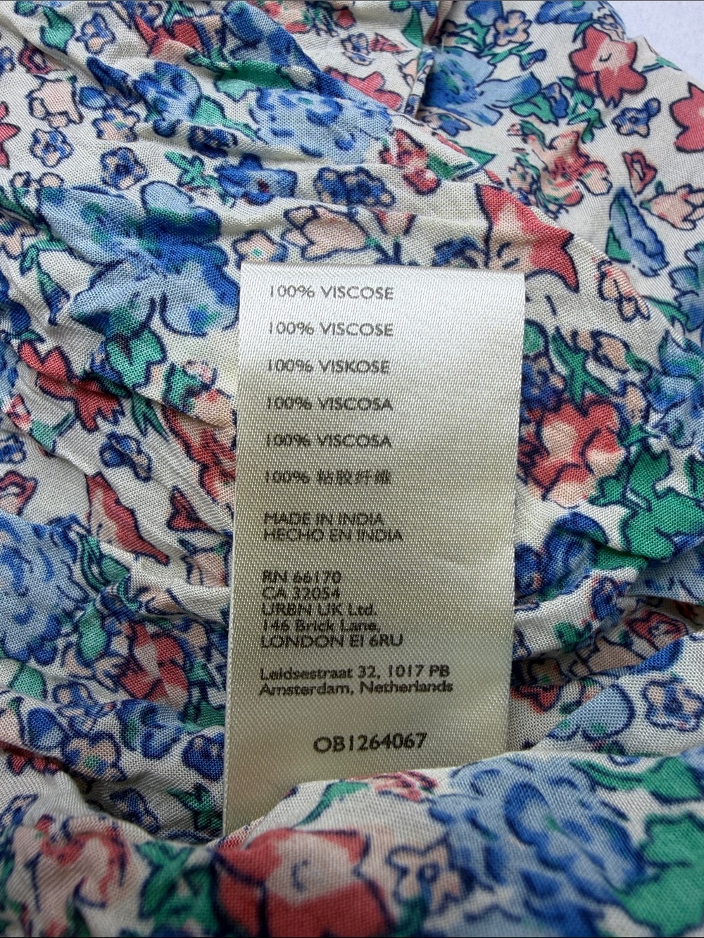 Free People Blue Floral Smocked Button-Front Maxi Dress Size XS - Picture 10 of 10